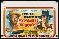 3e715 MY NAME IS NOBODY Belgian '73 Il Mio nome e Nessuno, art of Henry Fonda & Terence Hill!
