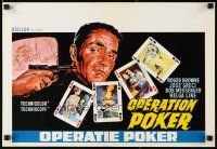 3e719 OPERATION POKER Belgian '66 cool art of scenes on ace poker gambling playing cards!