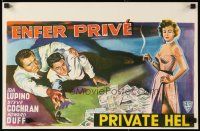 3e721 PRIVATE HELL 36 Belgian '54 sexy Ida Lupino makes men steal and kill, directed by Don Siegel