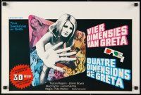3e738 THREE DIMENSIONS OF GRETA Belgian '73 sexy 3D, images of barely-dressed Leena Skoog!