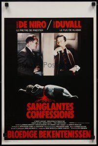 3e739 TRUE CONFESSIONS Belgian '81 priest Robert De Niro, detective Robert Duvall