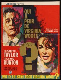 3e746 WHO'S AFRAID OF VIRGINIA WOOLF Belgian '66 Elizabeth Taylor, Richard Burton, Mike Nichols