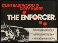 3e360 ENFORCER British quad '77 c/u of Clint Eastwood as Dirty Harry with gun through windshield!