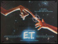 3e359 E.T. THE EXTRA TERRESTRIAL British quad '82 Drew Barrymore, Spielberg classic, Alvin art!
