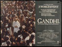3e369 GANDHI British quad '82 Ben Kingsley as The Mahatma, directed by Richard Attenborough!