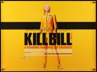 3e377 KILL BILL: VOL. 1 DS British quad '03 Quentin Tarantino, full-length Uma Thurman with katana!