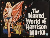 3e392 NAKED WORLD OF HARRISON MARKS British quad '65 Chris Cromfield, Deborah DeLacey, sexy art!
