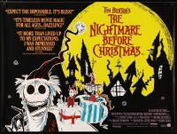 3e396 NIGHTMARE BEFORE CHRISTMAS British quad '94 Tim Burton, Disney, great cartoon image!