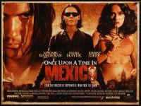 3e398 ONCE UPON A TIME IN MEXICO DS British quad '03 Banderas, Johnny Depp, sexy Salma Hayek!