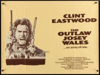 3e401 OUTLAW JOSEY WALES British quad R70s Clint Eastwood is army of one, cool double-fisted art!