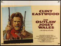 3e400 OUTLAW JOSEY WALES British quad '76 Clint Eastwood is army of one, cool double-fisted art!