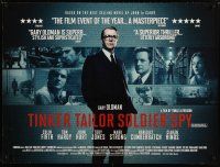 3e418 TINKER TAILOR SOLDIER SPY DS British quad '11 cool image of Gary Oldman!