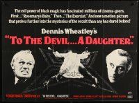 3e419 TO THE DEVIL A DAUGHTER British quad '76 Richard Widmark, Christopher Lee, Nastassja Kinski!