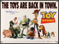 3e421 TOY STORY DS British quad '96 Disney & Pixar cartoon, great image of Buzz, Woody & cast