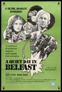3e025 QUIET DAY IN BELFAST Canadian 1sh '74 Barry Foster & Margot Kidder, trouble in Ireland!
