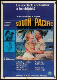 3e027 SOUTH PACIFIC Canadian 1sh R74 Rossano Brazzi, Mitzi Gaynor, Rodgers & Hammerstein musical!