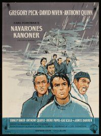 3e778 GUNS OF NAVARONE Danish '61 Gregory Peck, David Niven & Anthony Quinn by Stilling!