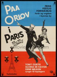3e818 SO THIS IS PARIS Danish '54 sailor Tony Curtis on leave and in love with Gloria DeHaven!