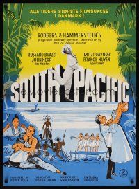 3e821 SOUTH PACIFIC Danish R60s Rossano Brazzi, Mitzi Gaynor, Rodgers & Hammerstein musical!