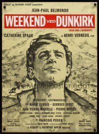 3e845 WEEKEND AT DUNKIRK Danish '64 Jean-Paul Belmondo, Week-end a Zuydcoote