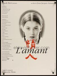 3e255 LOVER French 23x32 '92 Jean-Jacques Annaud's L' Amant, Jane March, Barbier photo!