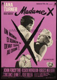 3e257 MADAME X French 23x32 '66 sexy Lana Turner always had a man, but never a name!
