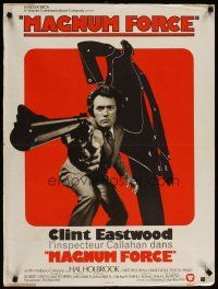 3e258 MAGNUM FORCE French 23x32 '74 Clint Eastwood is Dirty Harry pointing his huge gun!