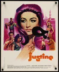 3e299 JUSTINE French 15x21 '69 Grinsson art of super sexy Anouk Aimee!