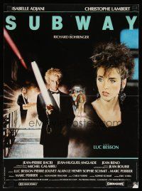 3e313 SUBWAY French 15x21 '85 Luc Besson, cool image of Christopher Lambert, a seductive fable!