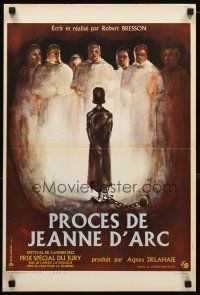 3e315 TRIAL OF JOAN OF ARC style A French 15x21 '63 Proces de Jeanne d'Arc, cool Nesel art!