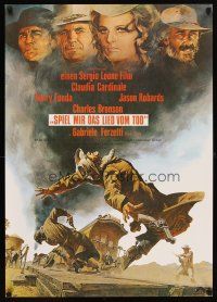 3e069 ONCE UPON A TIME IN THE WEST German R70s Leone, art of Cardinale, Fonda, Bronson & Robards!