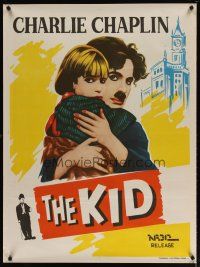 3e048 KID Indian R60s artwork of Charlie Chaplin holding Jackie Coogan!