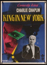 3e049 KING IN NEW YORK Indian R70s Charlie Chaplin political comedy!