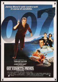 3e100 LICENCE TO KILL Italian 1sh '89 Timothy Dalton as James Bond, he's out for revenge!