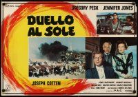 3e108 DUEL IN THE SUN set of 2 Italian med pbustas R77 Jennifer Jones, Gregory Peck & Joseph Cotten