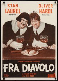 3e182 DEVIL'S BROTHER Yugoslavian '60s Hal Roach, image of wacky Stan Laurel & Oliver Hardy!
