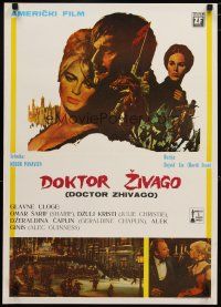 3e183 DOCTOR ZHIVAGO Yugoslavian '70 Omar Sharif, Julie Christie, Lean English epic, Terpning art!