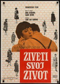 3e207 MY LIFE TO LIVE Yugoslavian '62 Jean-Luc Godard's Vivre sa Vie, sexy smoking Anna Karina!