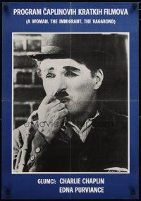3e215 PROGRAM CHAPLINOVIH KRATKIH FILMOVA Yugoslavian '80s Charlie Chaplin close-up!