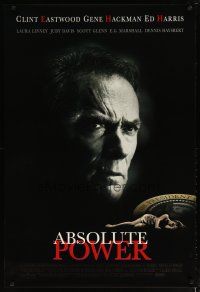 3f023 ABSOLUTE POWER 1sh '97 great image of star & director Clint Eastwood!
