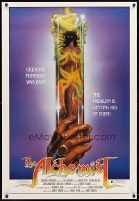 3f034 ALCHEMIST 1sh '85 directed by Charles Band, sexy monster in a test tube art!