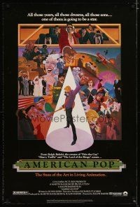 3f044 AMERICAN POP 1sh '81 cool rock & roll art by Wilson McClean & Ralph Bakshi!