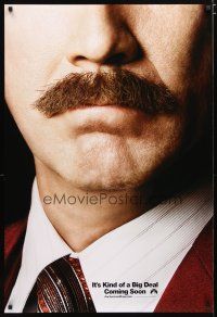3f046 ANCHORMAN: THE LEGEND CONTINUES teaser DS 1sh '13 great close-up of Will Ferrell's 'stache!