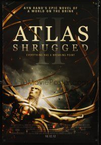 3f057 ATLAS SHRUGGED II: THE STRIKE advance DS 1sh '12 Ayn Rand's classic novel!