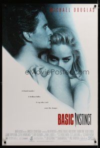 3f071 BASIC INSTINCT 1sh '92 Paul Verhoeven directed, Michael Douglas & sexy Sharon Stone!