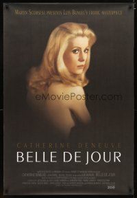 3f093 BELLE DE JOUR DS 1sh R95 Luis Bunuel, close up of sexy Catherine Deneuve!