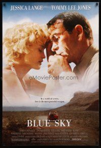 3f111 BLUE SKY 1sh '94 Jessica Lange, Tommy Lee Jones, Powers Boothe, directed by Tony Richardson!