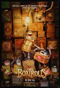 3f119 BOXTROLLS advance DS 1sh '14 heroes come in all shapes and sizes... even rectangles!