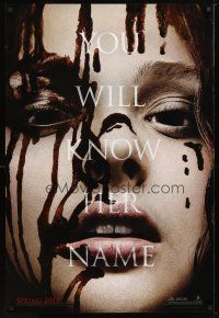 3f135 CARRIE teaser 1sh '13 cool image of bloody Chloe Grace Moretz in the title role!