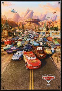 3f136 CARS int'l advance DS 1sh '06 Walt Disney animated automobile racing, cool image of cast!